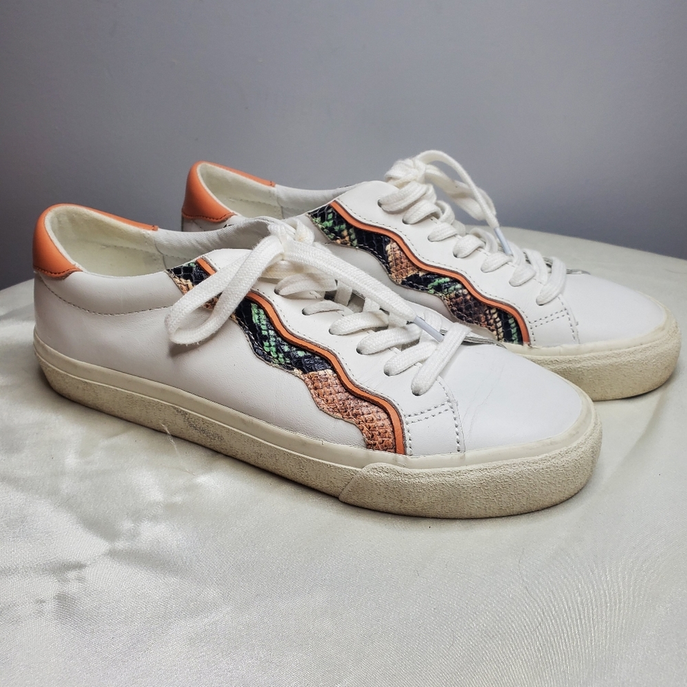 Madewell Sidewalk Low-Top Sneakers in‎ Snake Embossed Leather: Wave Edition 8.5